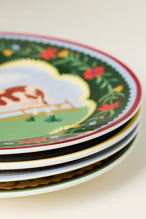 Rifle Paper Co. Home Sweet Home Porcelain Dessert Plate Set
