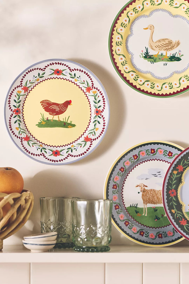 Rifle Paper Co. Home Sweet Home Porcelain Dessert Plate Set