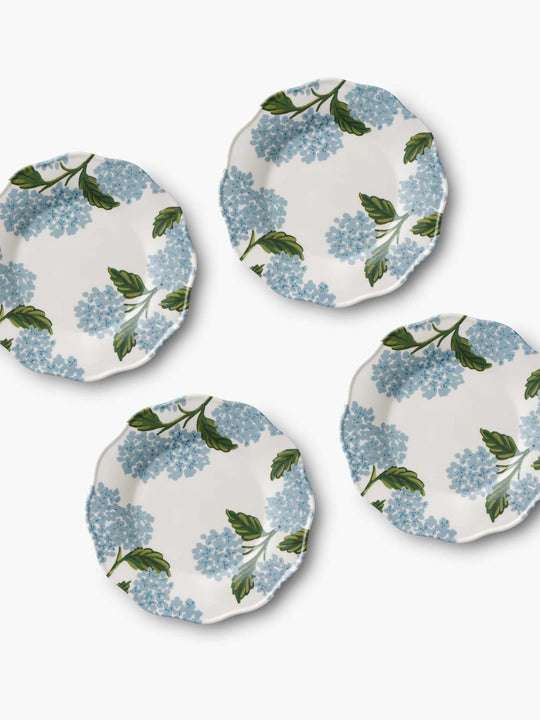 Rifle Paper Co. Hydrangea Melamine Dessert Plates