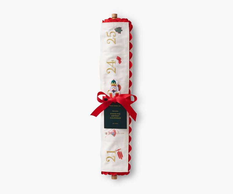Rifle Paper Co. Nutcracker Embroidered Hanging Advent Calendar