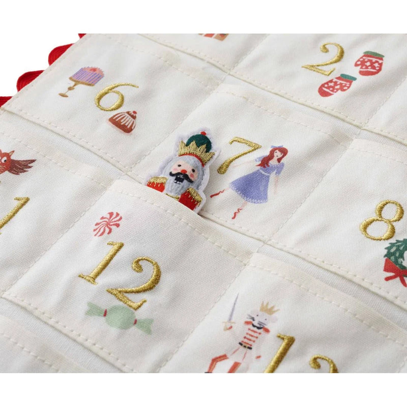 Rifle Paper Co. Nutcracker Embroidered Hanging Advent Calendar