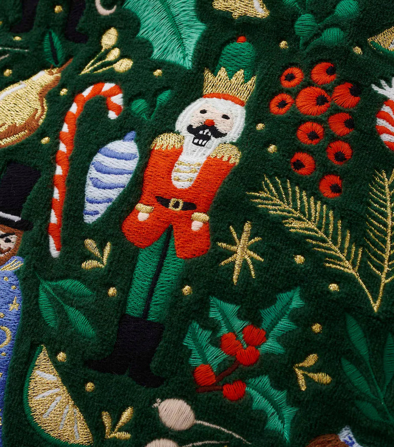 Rifle Paper Co. Nutcracker Embroidered Stocking