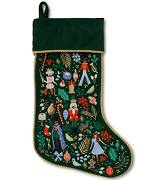 Rifle Paper Co. Nutcracker Embroidered Stocking