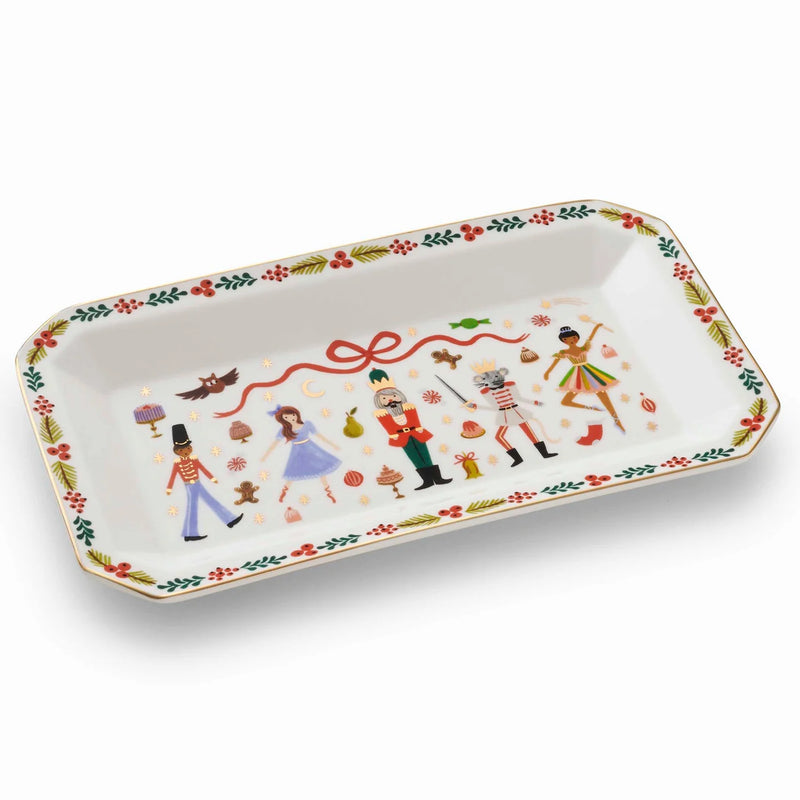 Rifle Paper Co. Nutcracker Large Porcelain Catchall Tray