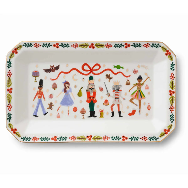 Rifle Paper Co. Nutcracker Large Porcelain Catchall Tray
