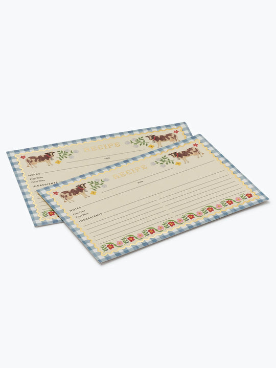 Rifle Paper Co. Pack of 12 Home Sweet Home Recipe Cards
