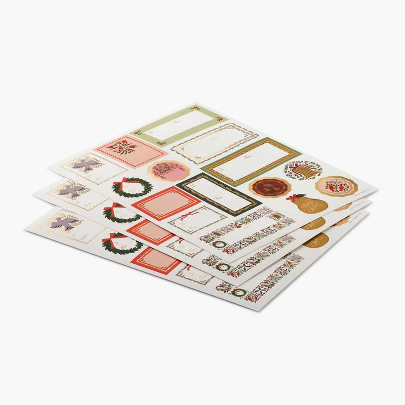 Rifle Paper Co. Pack of 3 Christmastide Stickers & Labels