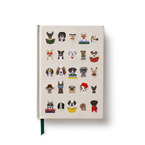 Rifle Paper Co. Studious Dogs Embroidered Journal