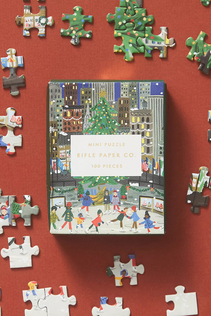 Rifle Paper Co. Holiday On Ice Mini Jigsaw Puzzle
