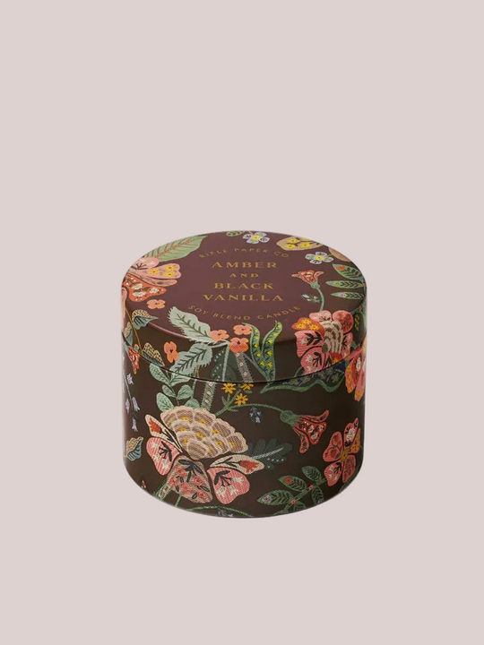 Rifle Paper Co. 3oz Gracie Candle - Amber and Black Vanilla