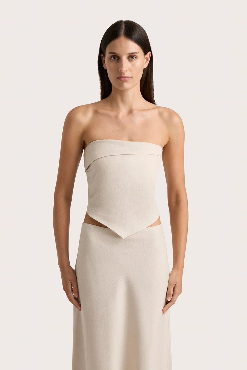 Faithfull the Brand Antibes Strapless Top Sand