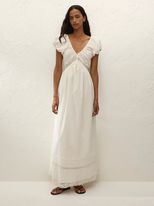 Faithfull the Brand Elodia Maxi Dress Mia Lace Ivory