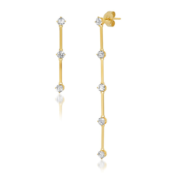 Tai Gold vermeil chain link earrings with CZ
