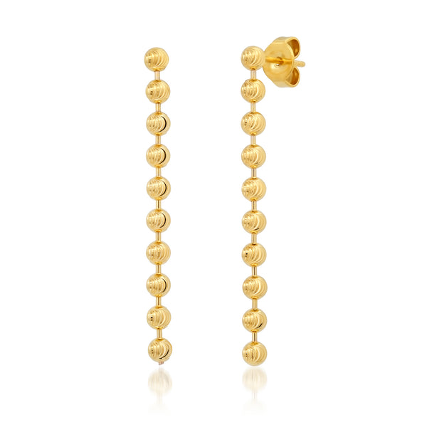 Tai Gold vermeil moon cut beads - short drop earrings