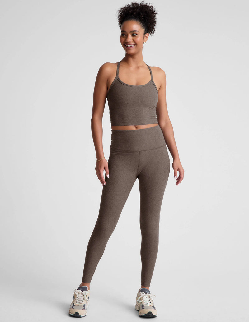 Beyond Yoga Spacedye Caught In The Midi Hw Legging Soft Umber Heather