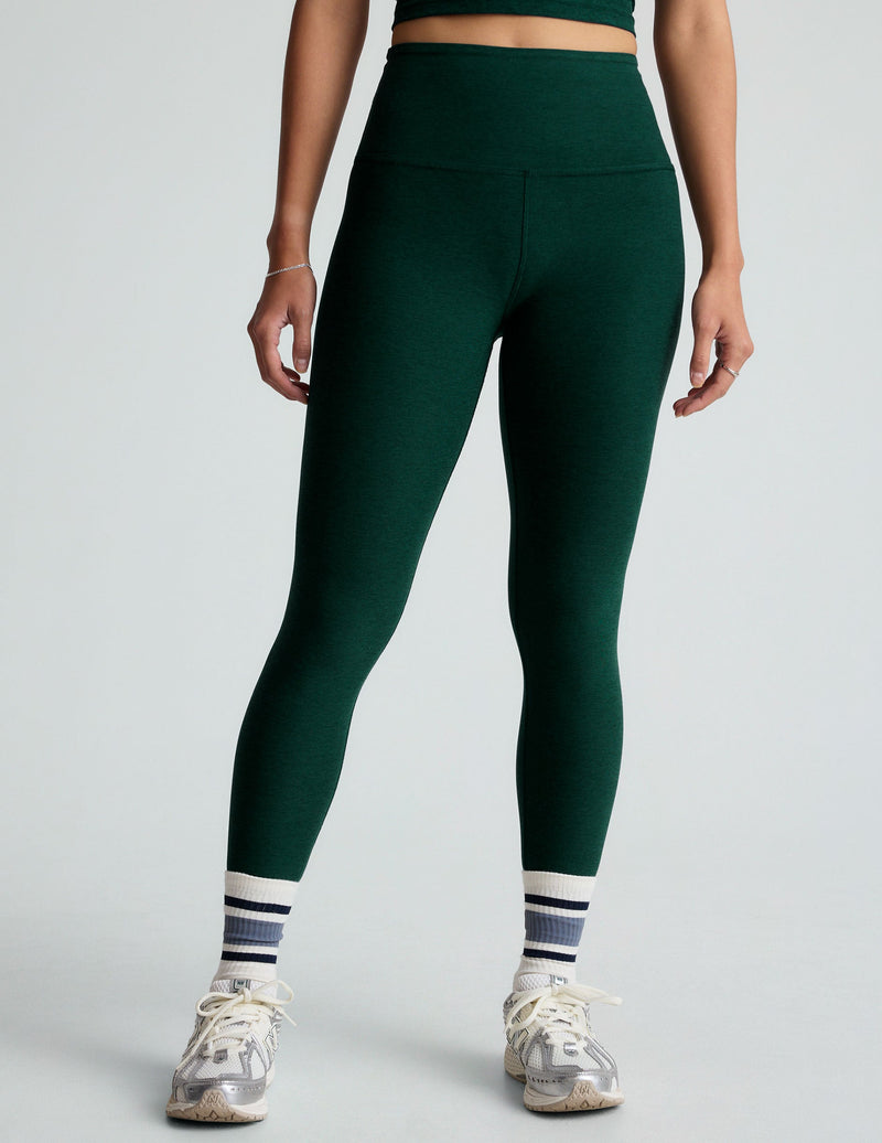 Beyond Yoga Spacedye Caught In The Midi Hw Legging Dark Spruce Green Heather