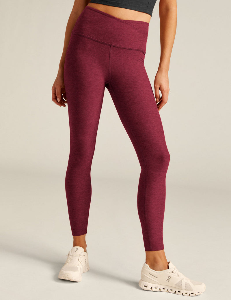 Beyond Yoga Spacedye At Your Leisure Hw Midi Legging Bordeaux Heather