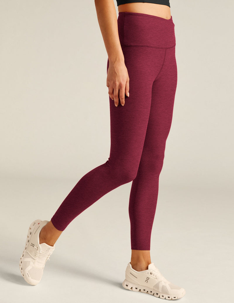 Beyond Yoga Spacedye At Your Leisure Hw Midi Legging Bordeaux Heather