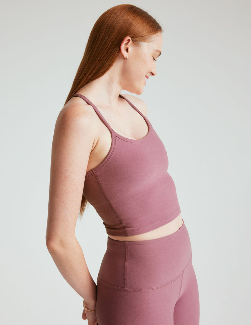 Beyond Yoga Spacedye Slim Racerback Cropped Tank Orchid Blossom Heather