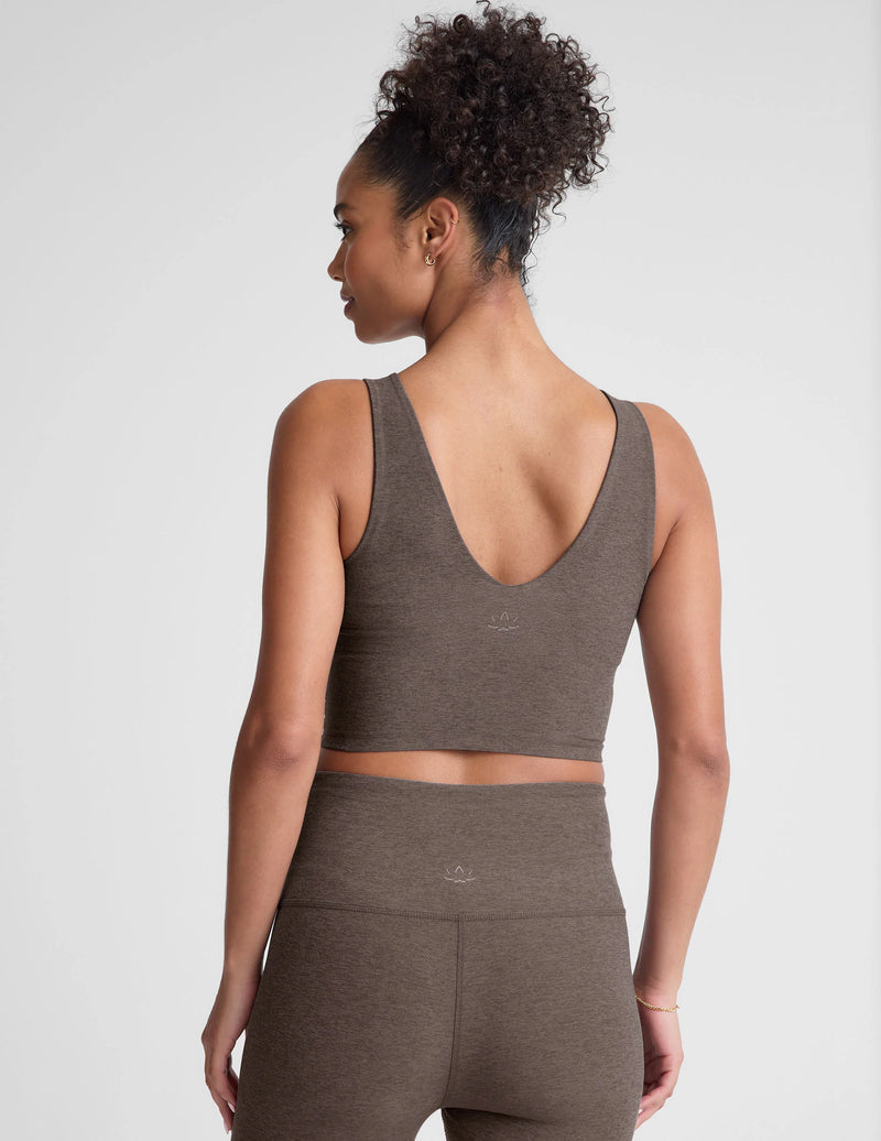 Beyond Yoga Spacedye Good Day Cropped Tank Umber Heather