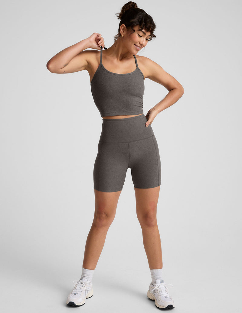 Beyond Yoga Spacedye Keep Pace 5" Short True Gray Heather