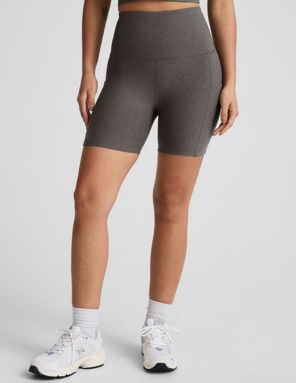 Beyond Yoga Spacedye Keep Pace 5" Short True Gray Heather