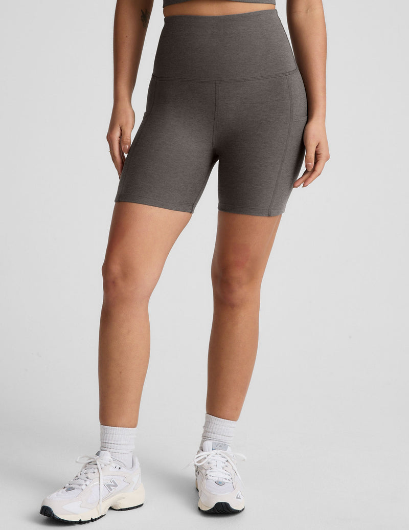 Beyond Yoga Spacedye Keep Pace 5" Short True Gray Heather