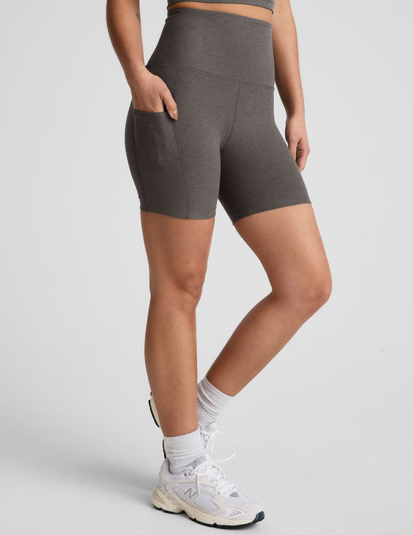 Beyond Yoga Spacedye Keep Pace 5" Short True Gray Heather