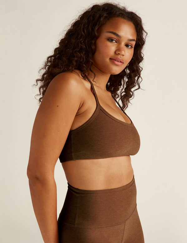 Beyond Yoga Spacedye Slim Racerback Bra Mocha Heather