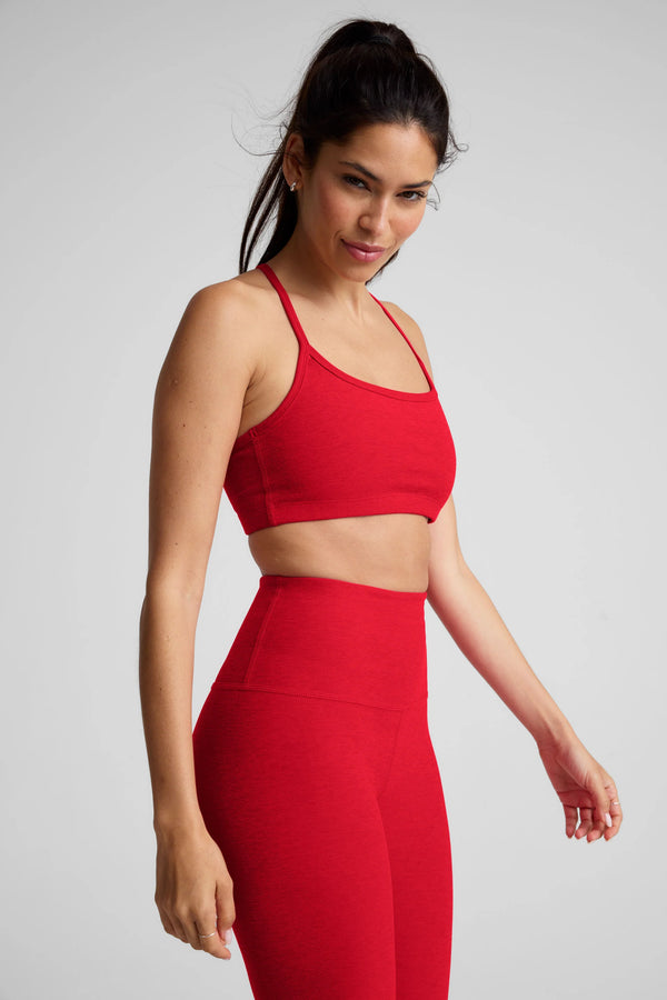 Beyond Yoga Spacedye Slim Racerback Bra Candy Apple Red Heather
