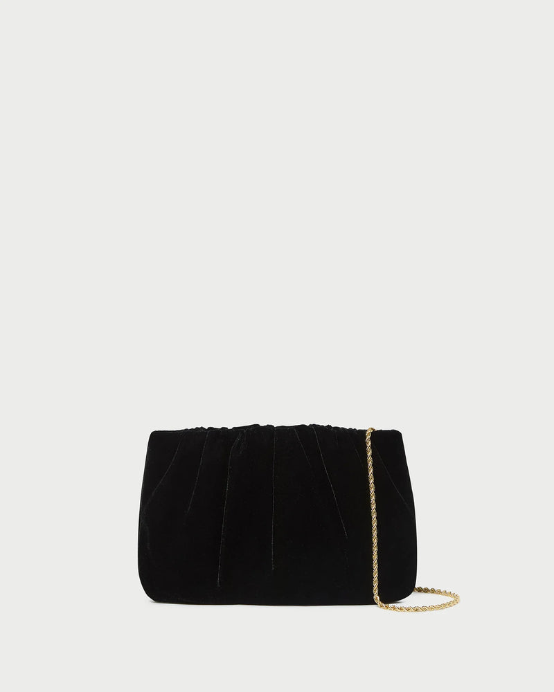 Loeffler Randall Serena Black Velvet Clutch