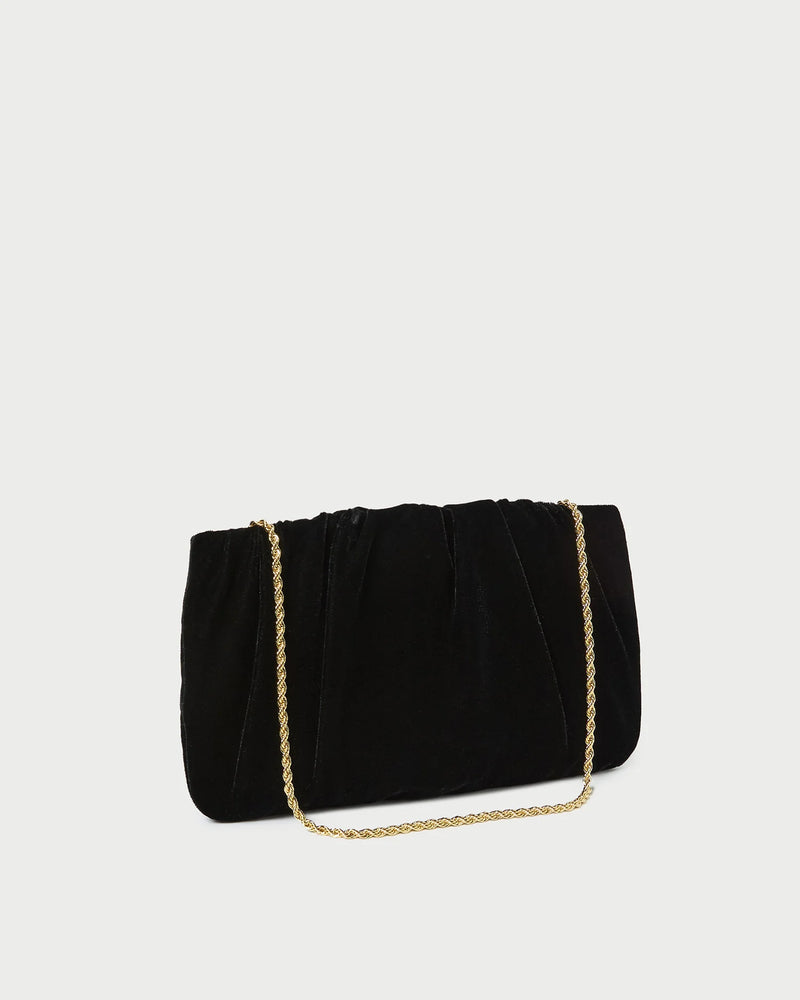 Loeffler Randall Serena Black Velvet Clutch