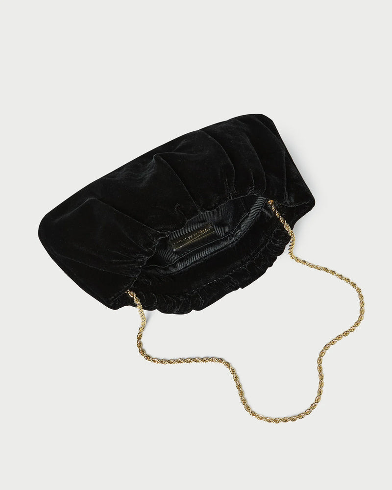 Loeffler Randall Serena Black Velvet Clutch