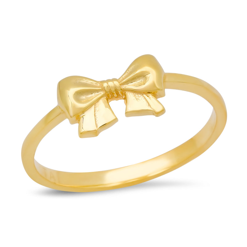 Tai Gold vermeil simple band ring with plain bow