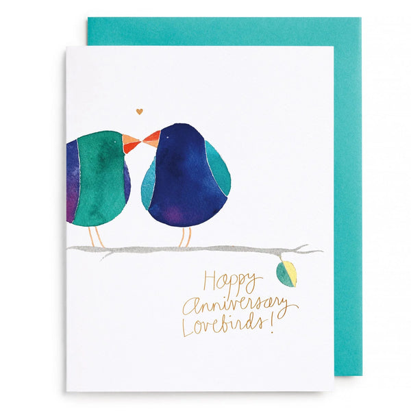 E Frances Paper Lovebirds Anniversary