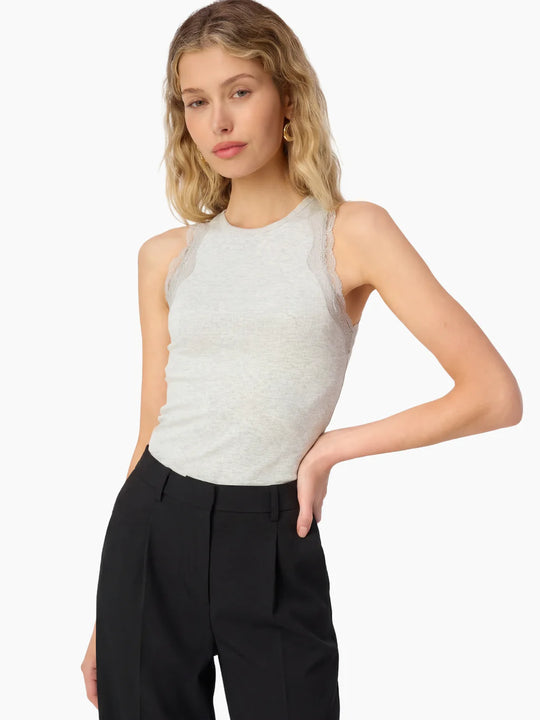 Cami NYC Rian Rib Knit Tank Heather Gray