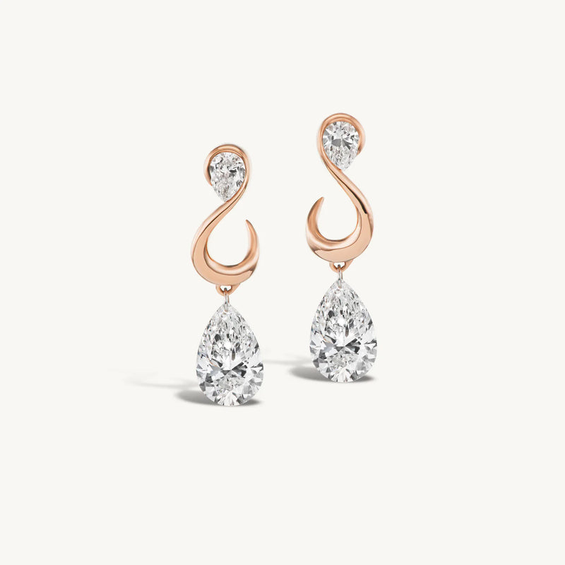 Sophie Ratner Diamond Forever Earrings w/ Pear