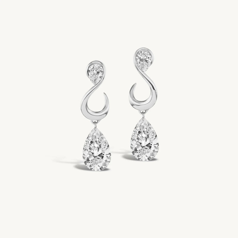 Sophie Ratner Diamond Forever Earrings w/ Pear