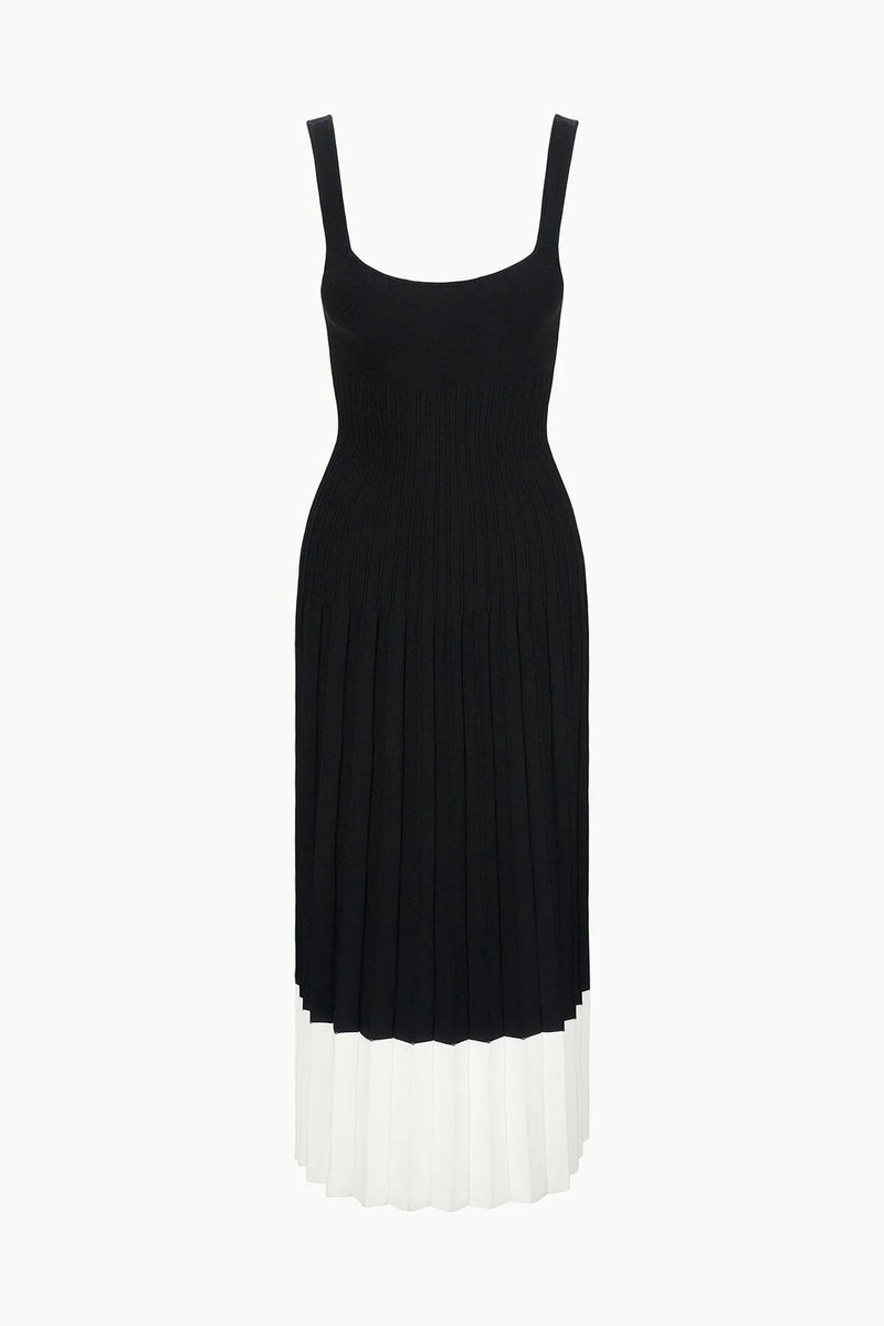 Staud Ellison Dress Black/Ivory