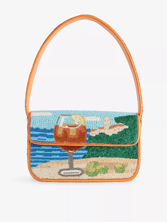 Staud Tommy Beaded Bag - Sunset Spritz