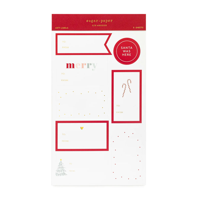 Sugar Paper Holiday Gift Sticker Sheets