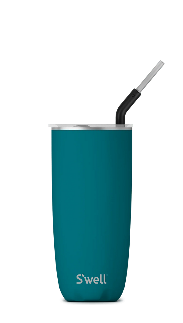 S'well Peacock Blue Tumbler w Straw