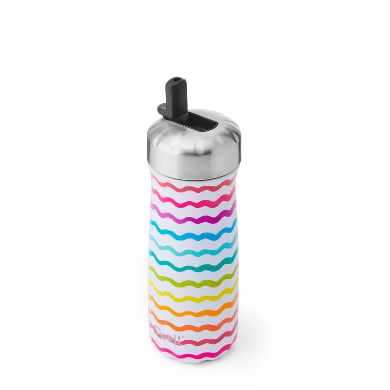 S'well Rainbow Ripple Traveler w Straw