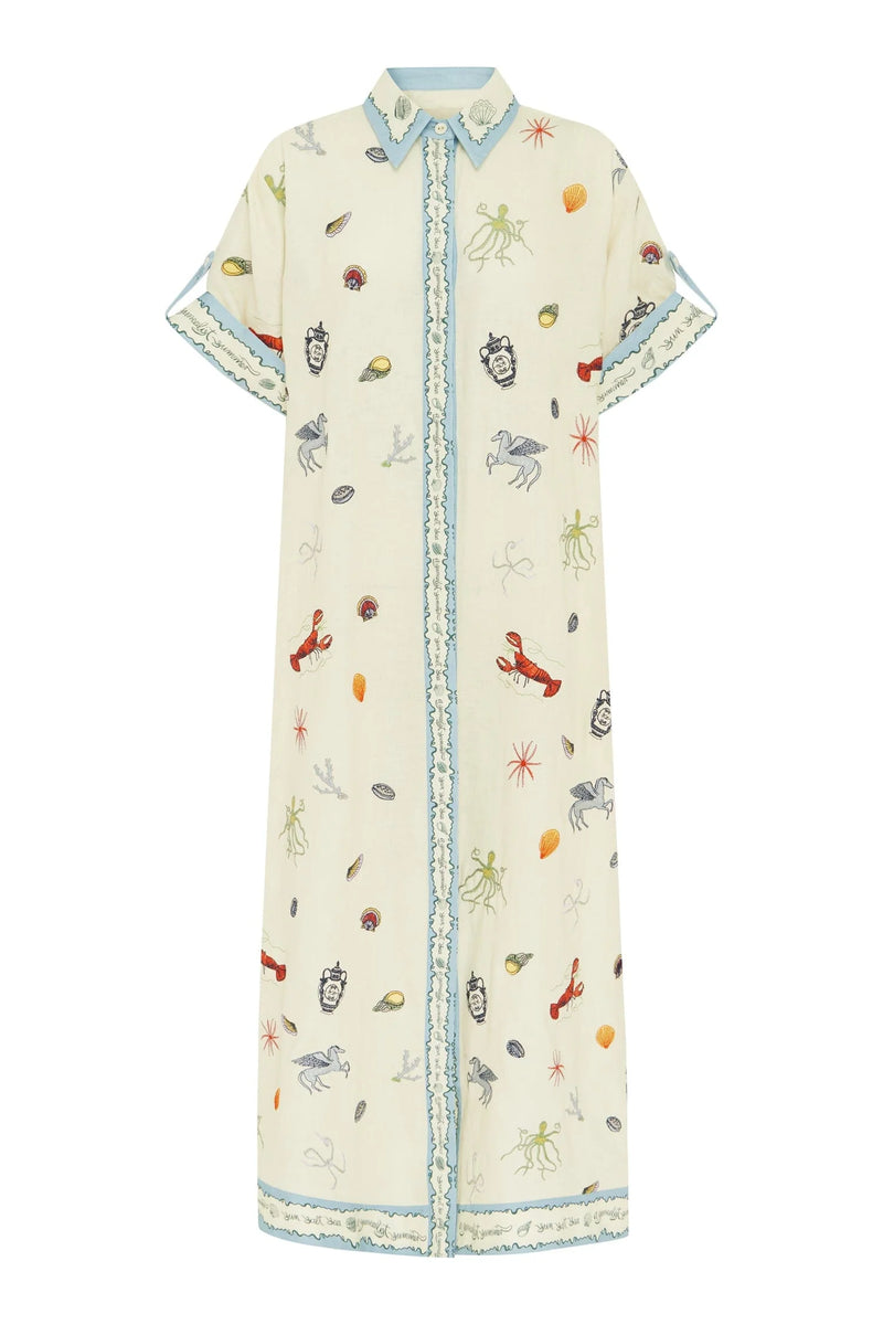 Alemais Sandy Embroidered Shirtdress