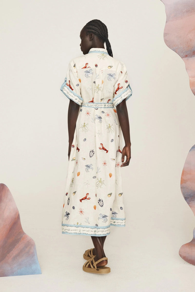 Alemais Sandy Embroidered Shirtdress