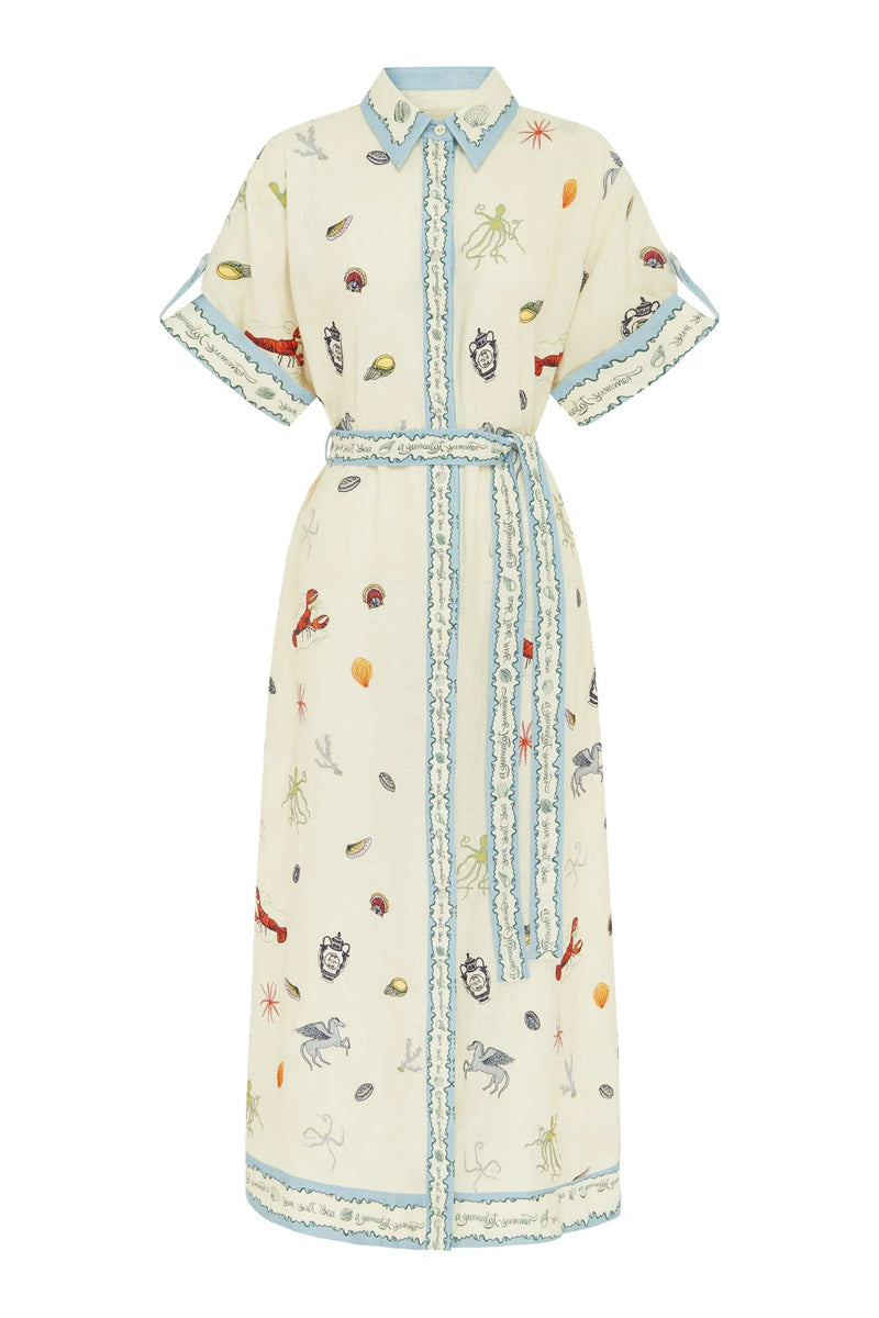 Alemais Sandy Embroidered Shirtdress
