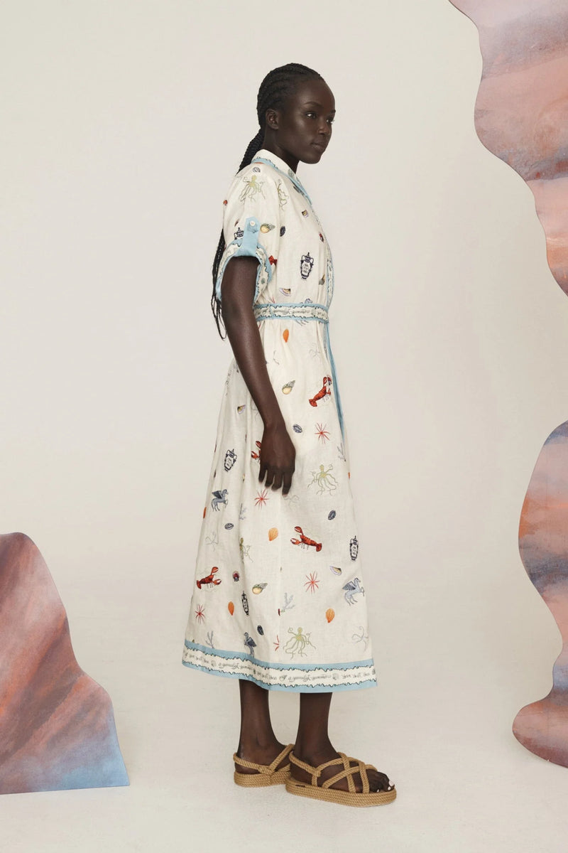 Alemais Sandy Embroidered Shirtdress