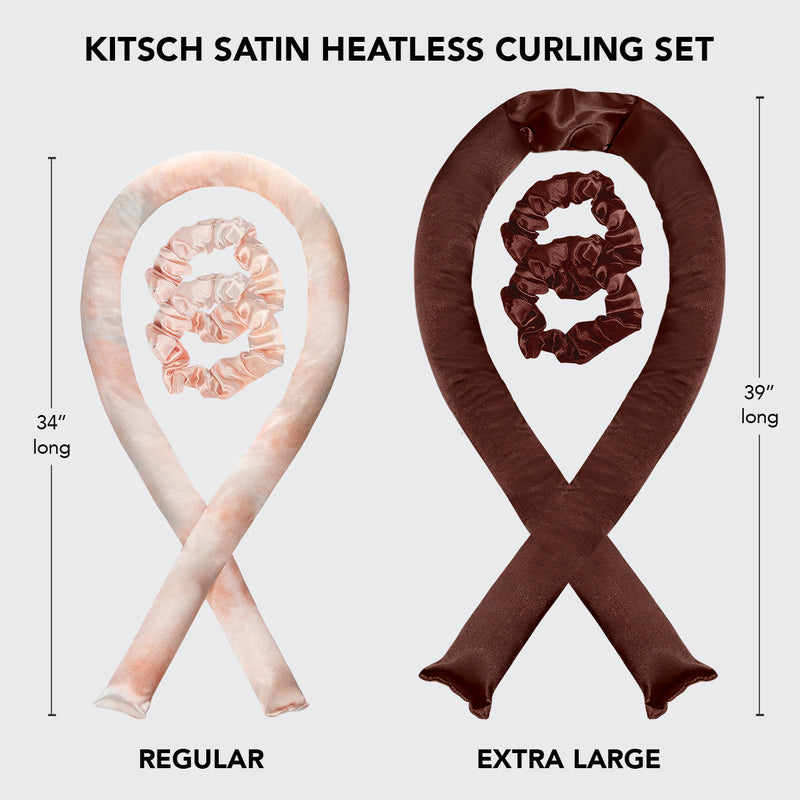 Kit.Sch XL Satin Heatless Curling Set - Chocolate