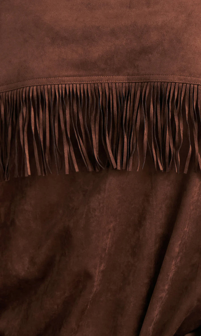 Saylor Clea Faux Suede Top