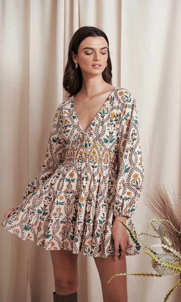 Saylor Gale Marigold Tile Mini Dress